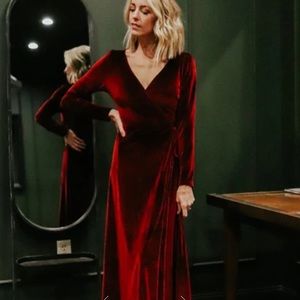 NWT Baltic Born Size SMALL Esmerelda Velvet Wrap Maxi Dress